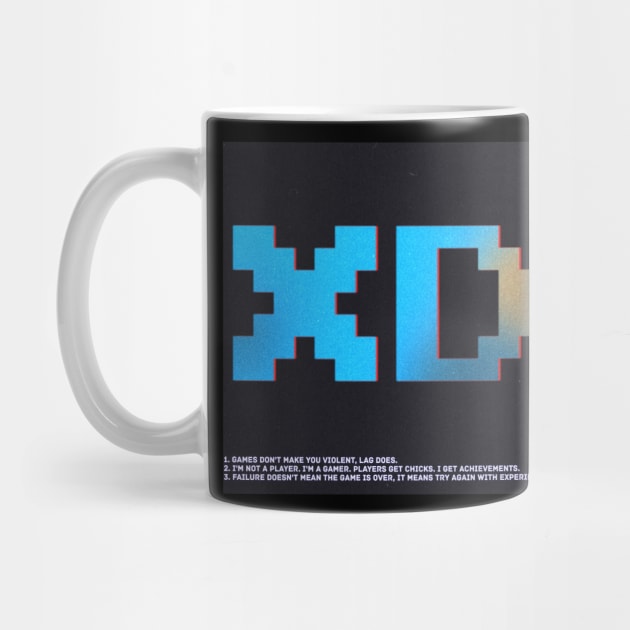 XD blue retro funny Gamer's laugh by Barotel34